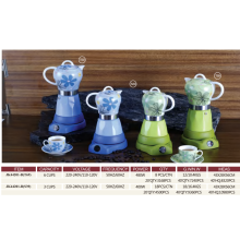 Porcelain pot electric italian coffee maker colores